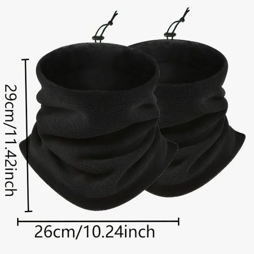 Grey Fleece Neck Warmer Gaiter Windproof Thermal Scarf Unisex Winter NWT - Picture 5 of 9